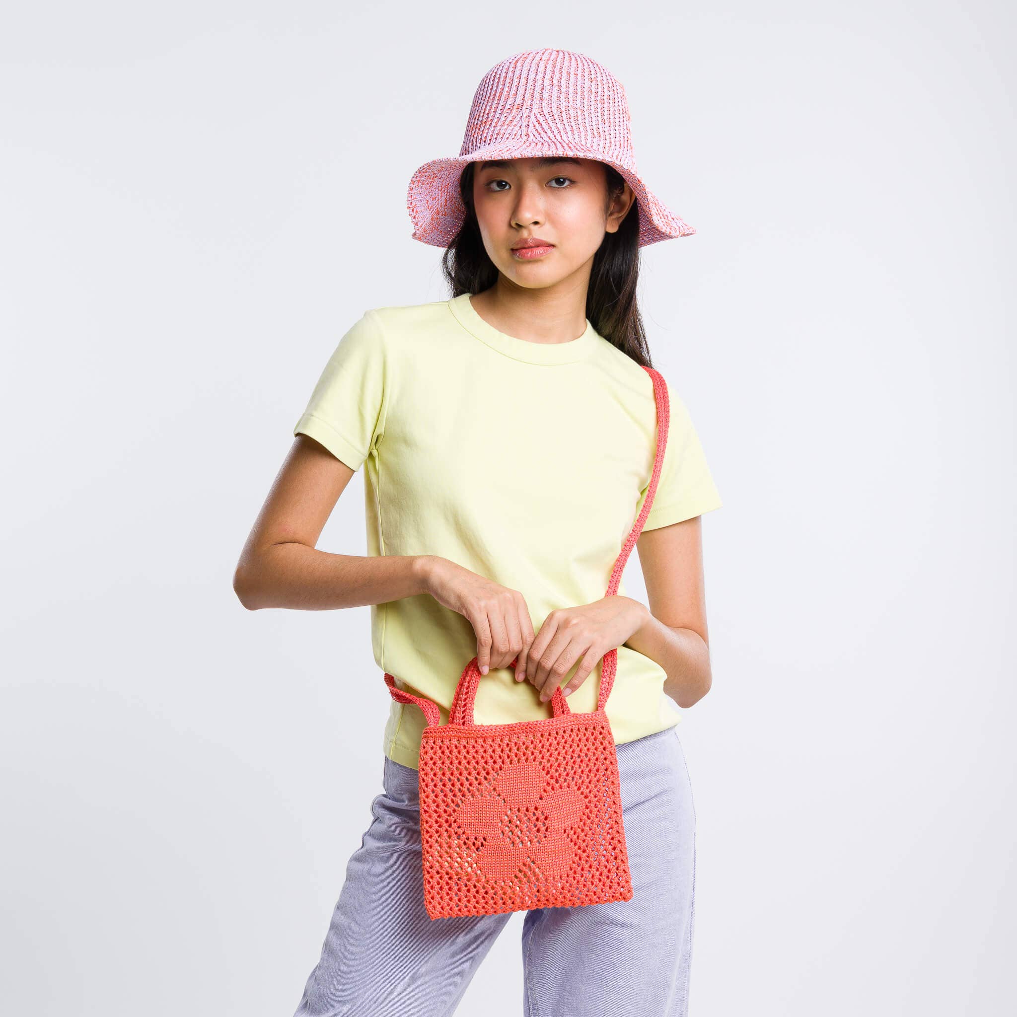 VERLOOP | knits - Wholesale Tote Bag - Women's - Flower Mini Raffia Tote11