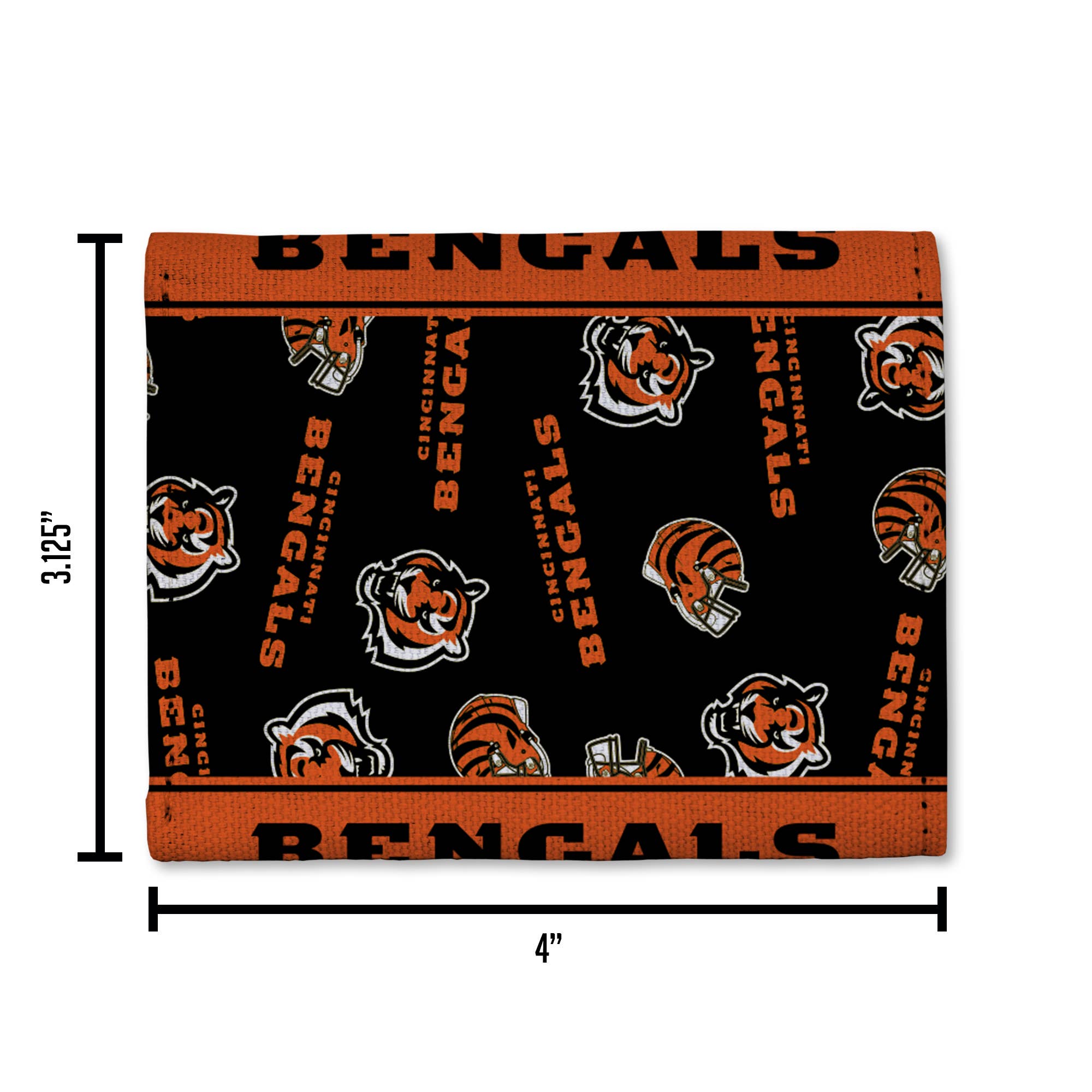 Rico Industries - Wholesale Wallet - Men's - Cincinnati Bengals Canvas Trifold Wallet4
