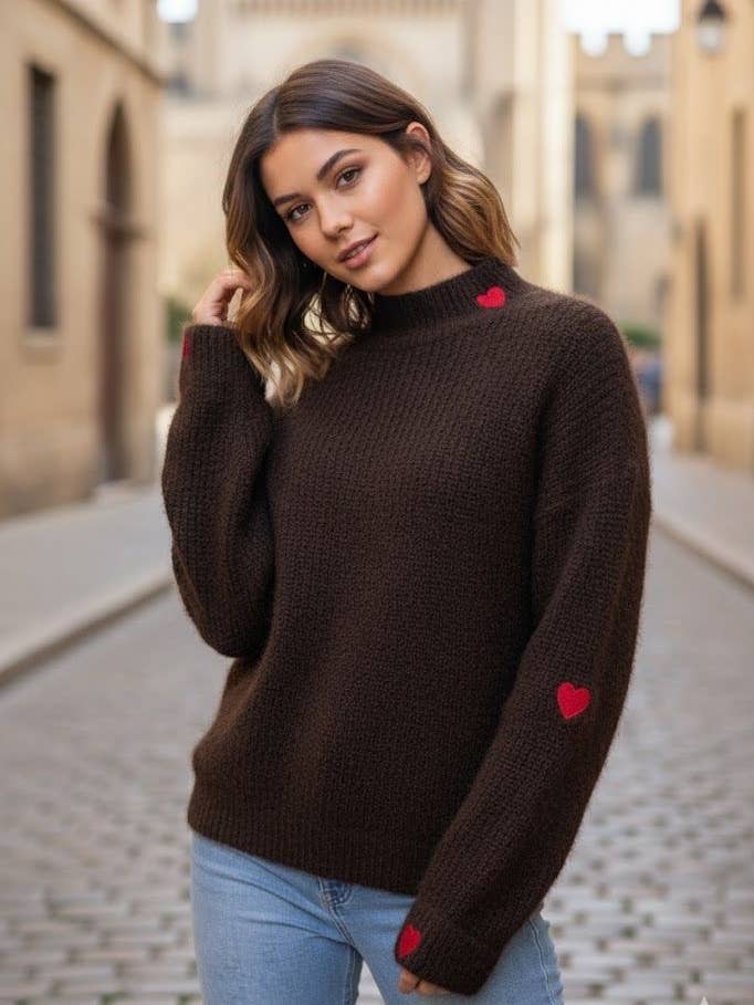 Jersey de manga larga con corazones para venta al por mayor de By Clara