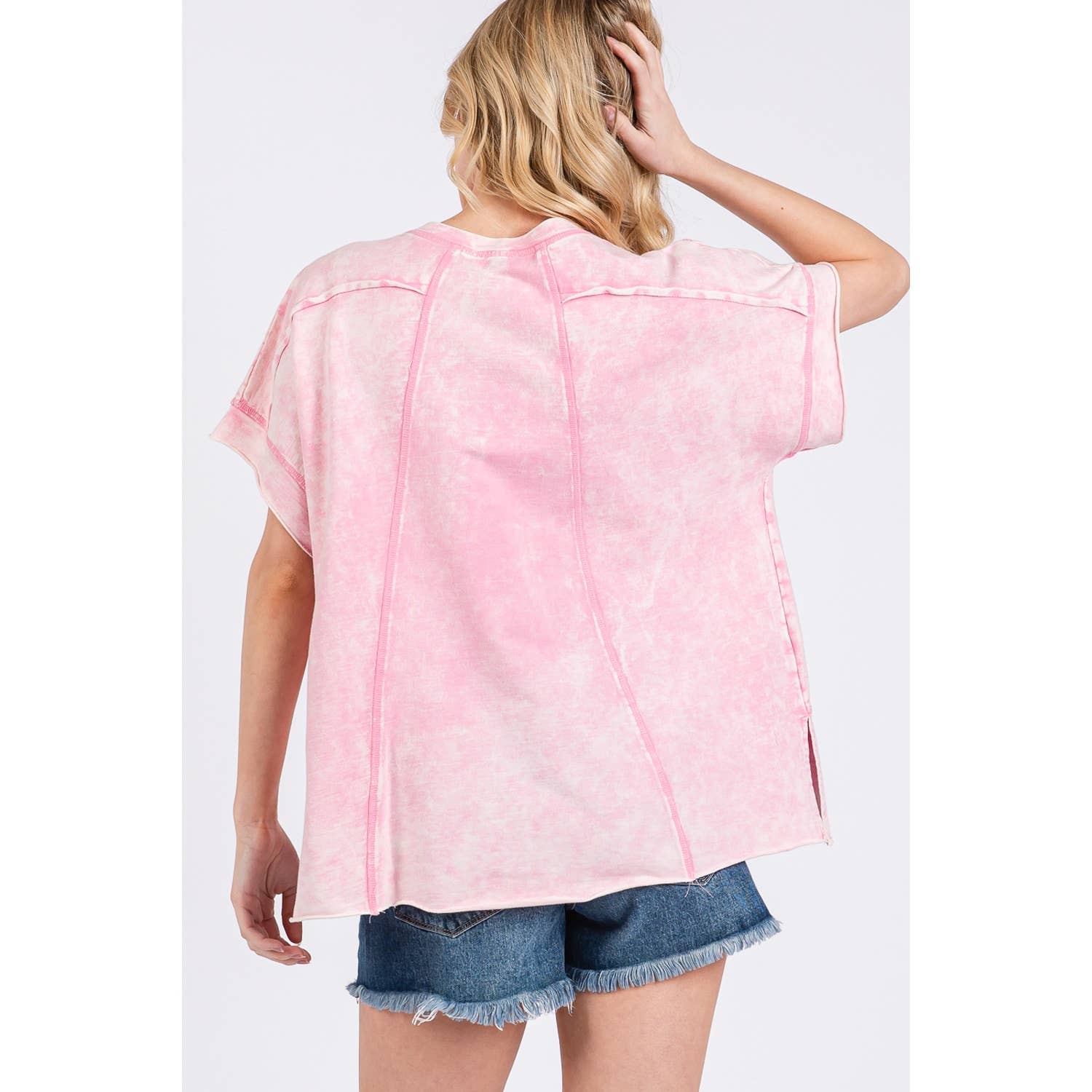 Sage + Fig – Engroshandel T-shirt – til kvinder – VINTAGE MINERAL VASKET KORTÆRMET TEE (ST7809)3