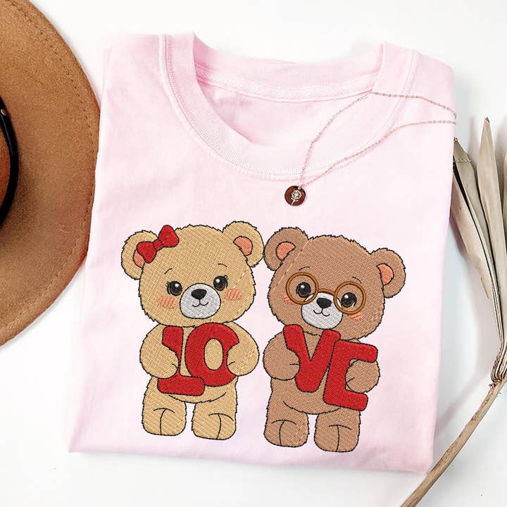 Love Bear Embroidery Shirt, Cute Valentine's Day Sweatshirt for wholesale by ClevorFit
