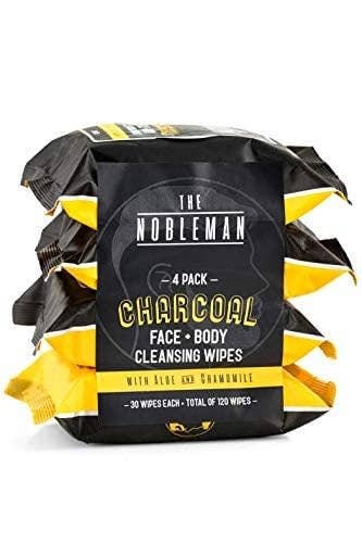 Innovarix - Wholesale Facial Cleanser - The Noblemen Charcoal Face + Body Cleansing Wipes 120 count1