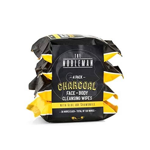Innovarix - Wholesale Facial Cleanser - The Noblemen Charcoal Face + Body Cleansing Wipes 120 count1