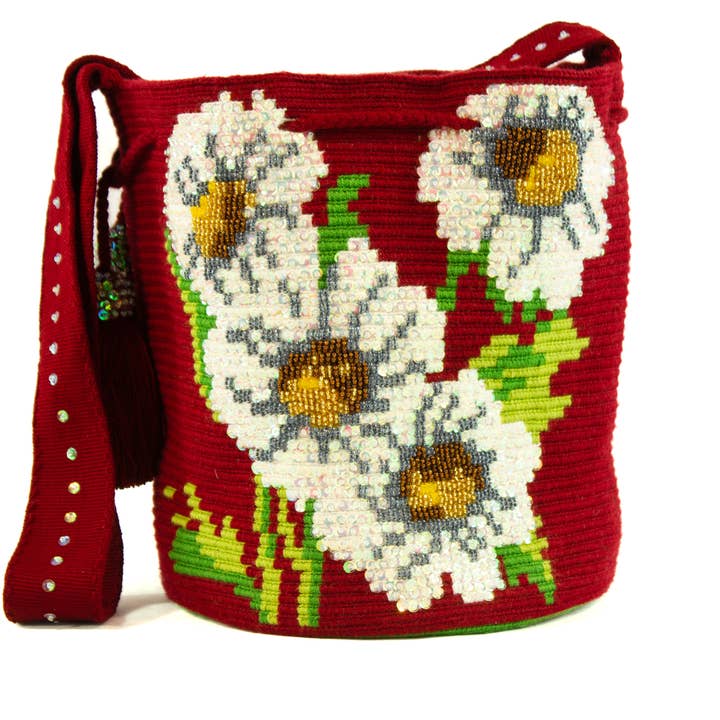 WAYUU BAG WITH STONES DESIGN for wholesale by La Flor de Cali