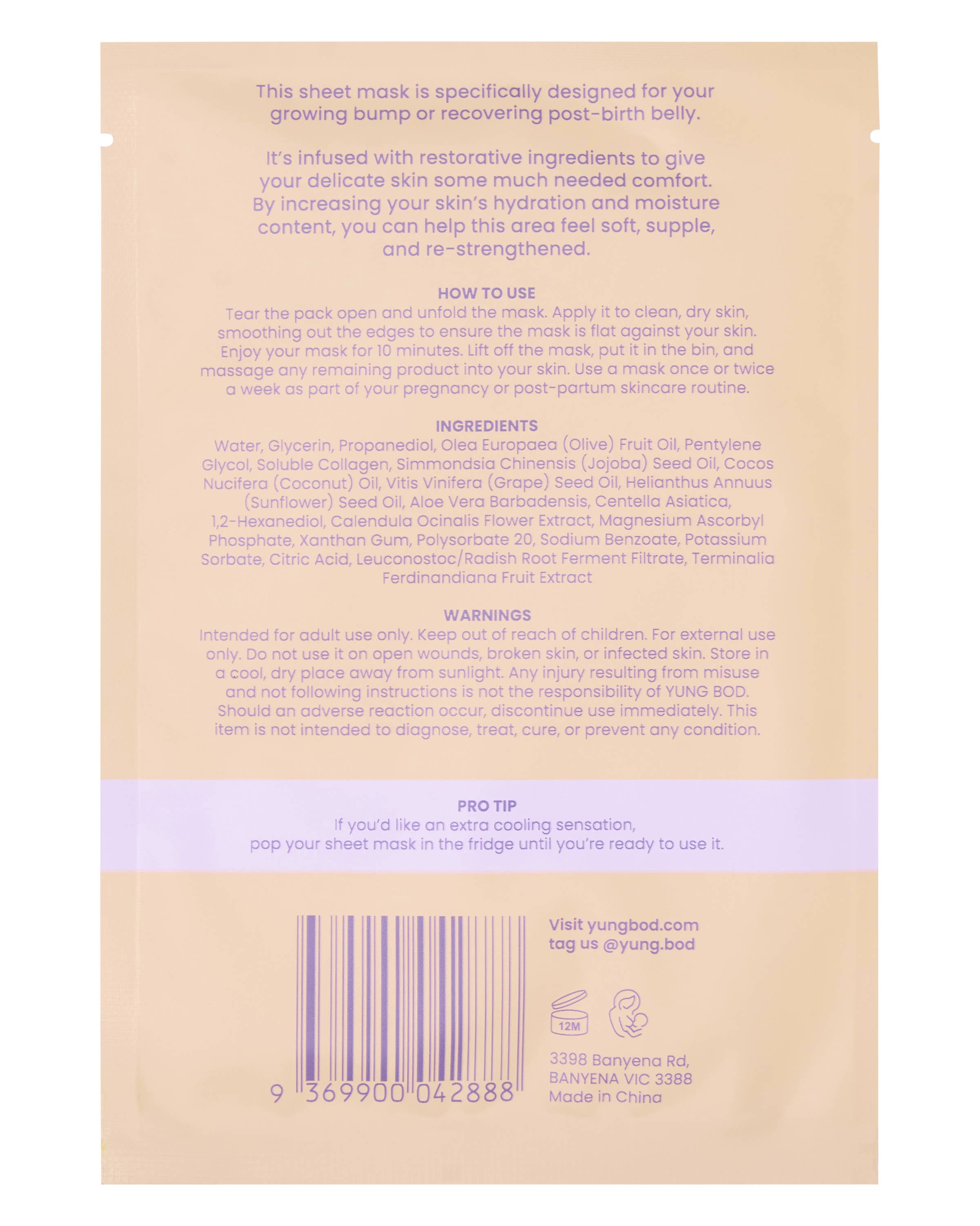 YUNG BOD - Wholesale Belly Oil/Butter - Maternity - Bump & Beyond Belly Mask 4