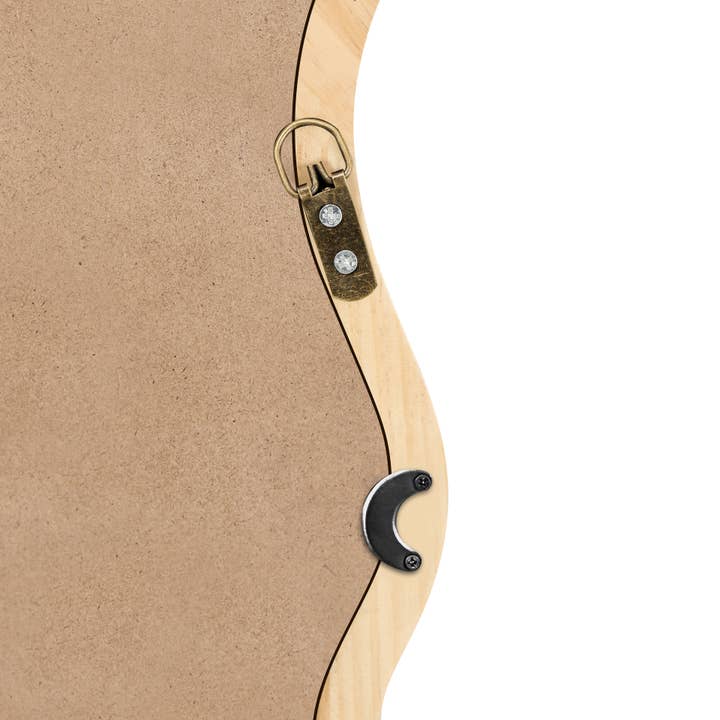 Orange County Decor - Wholesale Wall Mirror - Solid Wood Wavy Square Mirror Natural Wood 36" X 36" Modern Mirror Wall Decor For Bathroom, Bedroom, Living Room, Dining Room, Cloakroom, Entryway Natural Wood Glass Solid Wood9