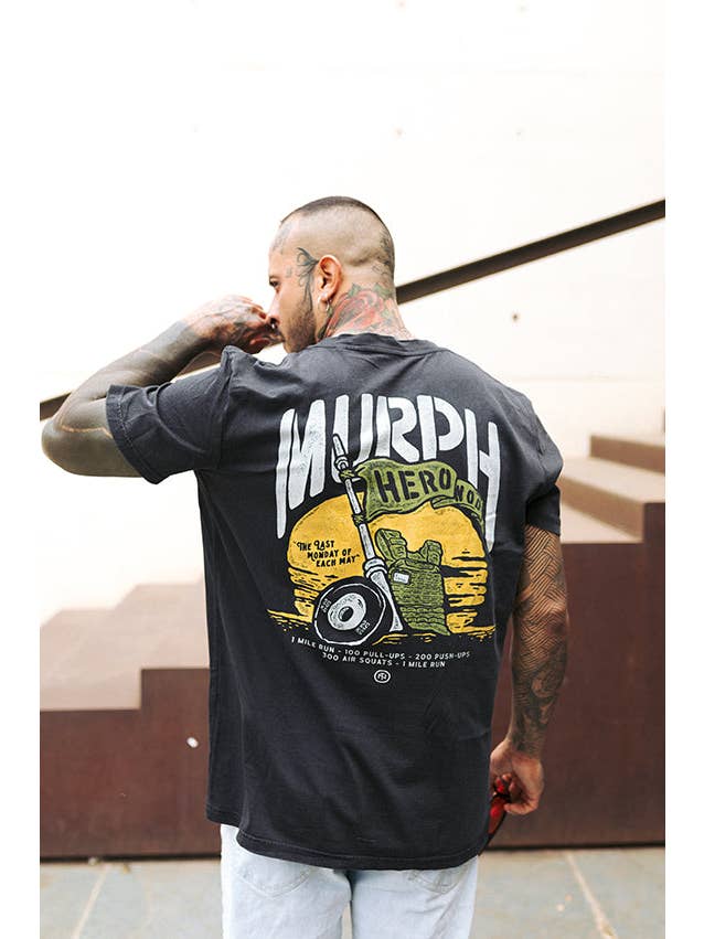 Murph Day - Hero Wod T-Shirt Ed.2023 - Washed Black for wholesale on Faire
