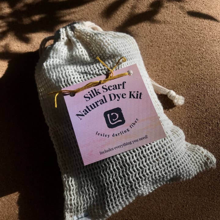 Lesley Darling Fiber - Wholesale DIY Craft Kit - Silk Scarf Natural Dye Kit2