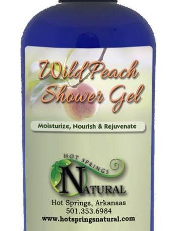 Wild Peach Shower Gel for wholesale by Hot Springs Natural