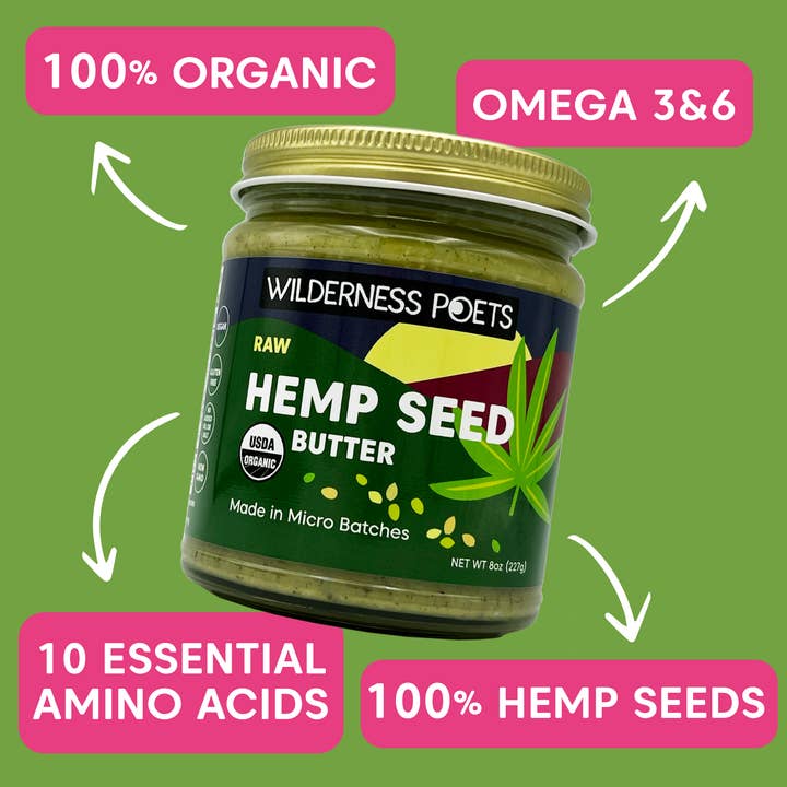 Wilderness Poets - Wholesale Nut Butter - Organic Hemp Seed Butter