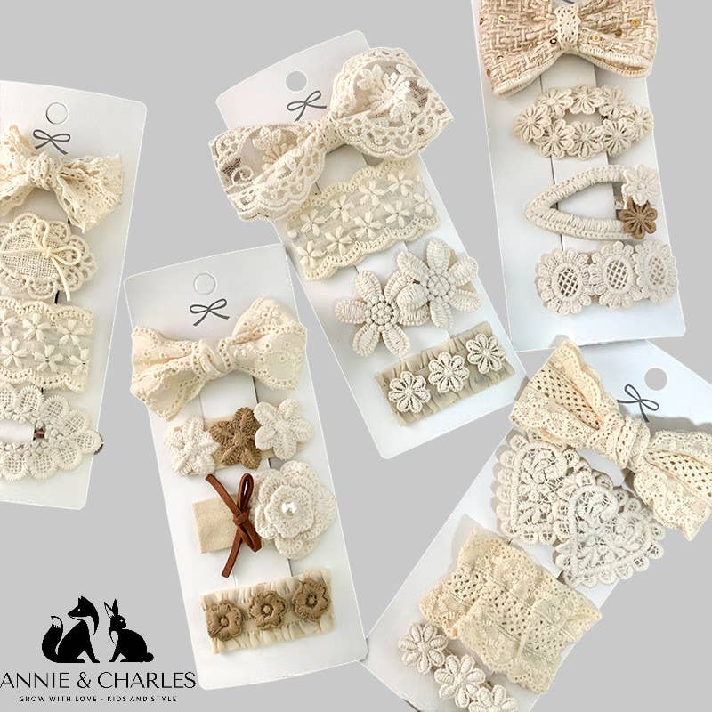 Annie & Charles - Wholesale Hair Clip - Kids - Annie & Charles® Hair Clip Set - Small Floral Splendor15