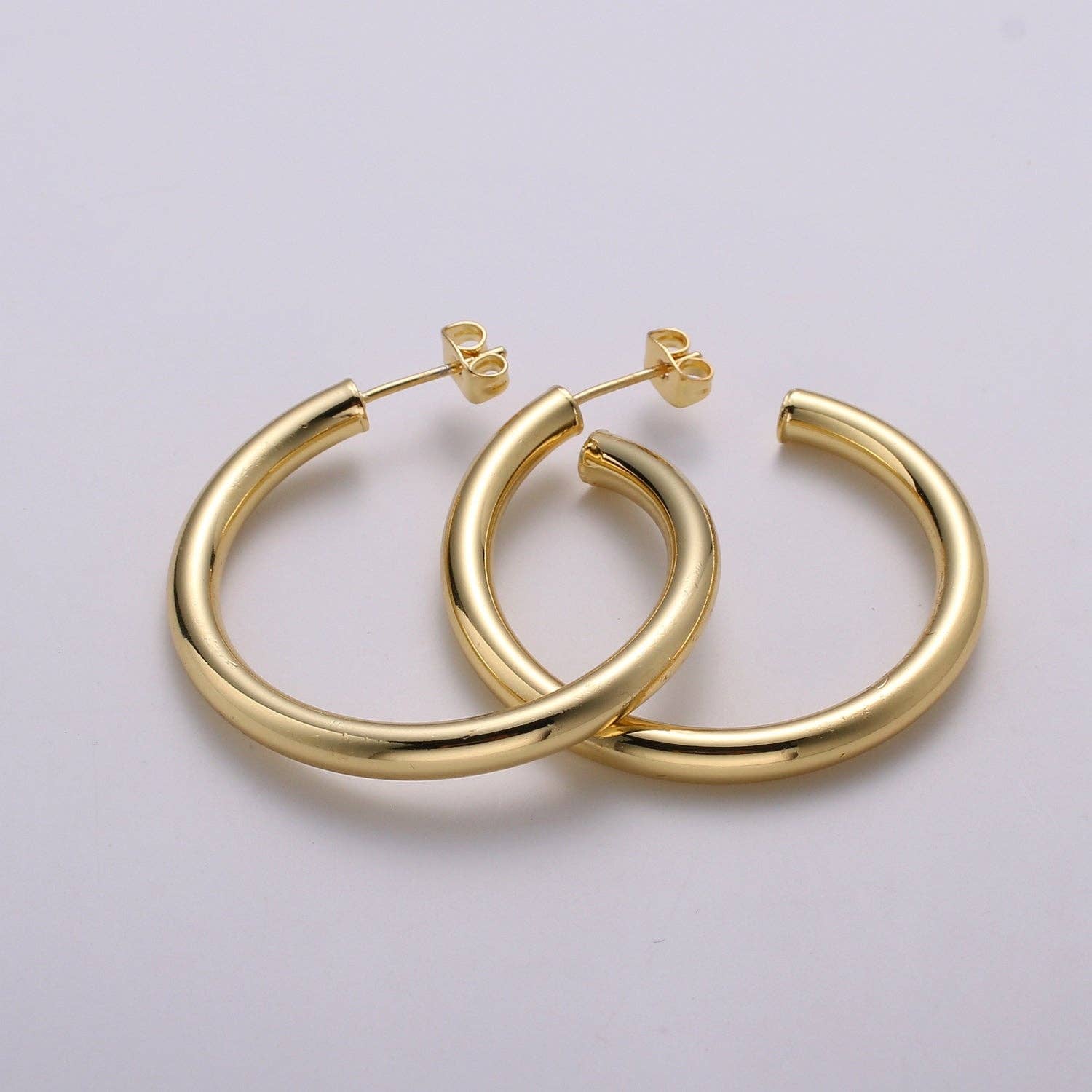 Aim Eternal – wholesale Hoop earrings – 24k Gold Earrings, Hoop Earrings, Chunky Hoop, Tube Hoop Ear
