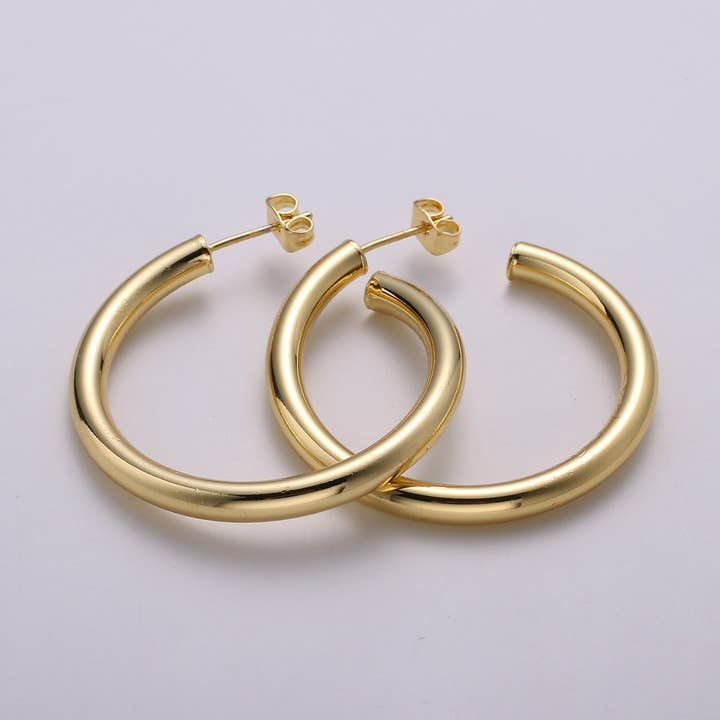 Aim Eternal – wholesale Hoop earrings – 24k Gold Earrings, Hoop Earrings, Chunky Hoop, Tube Hoop Ear0