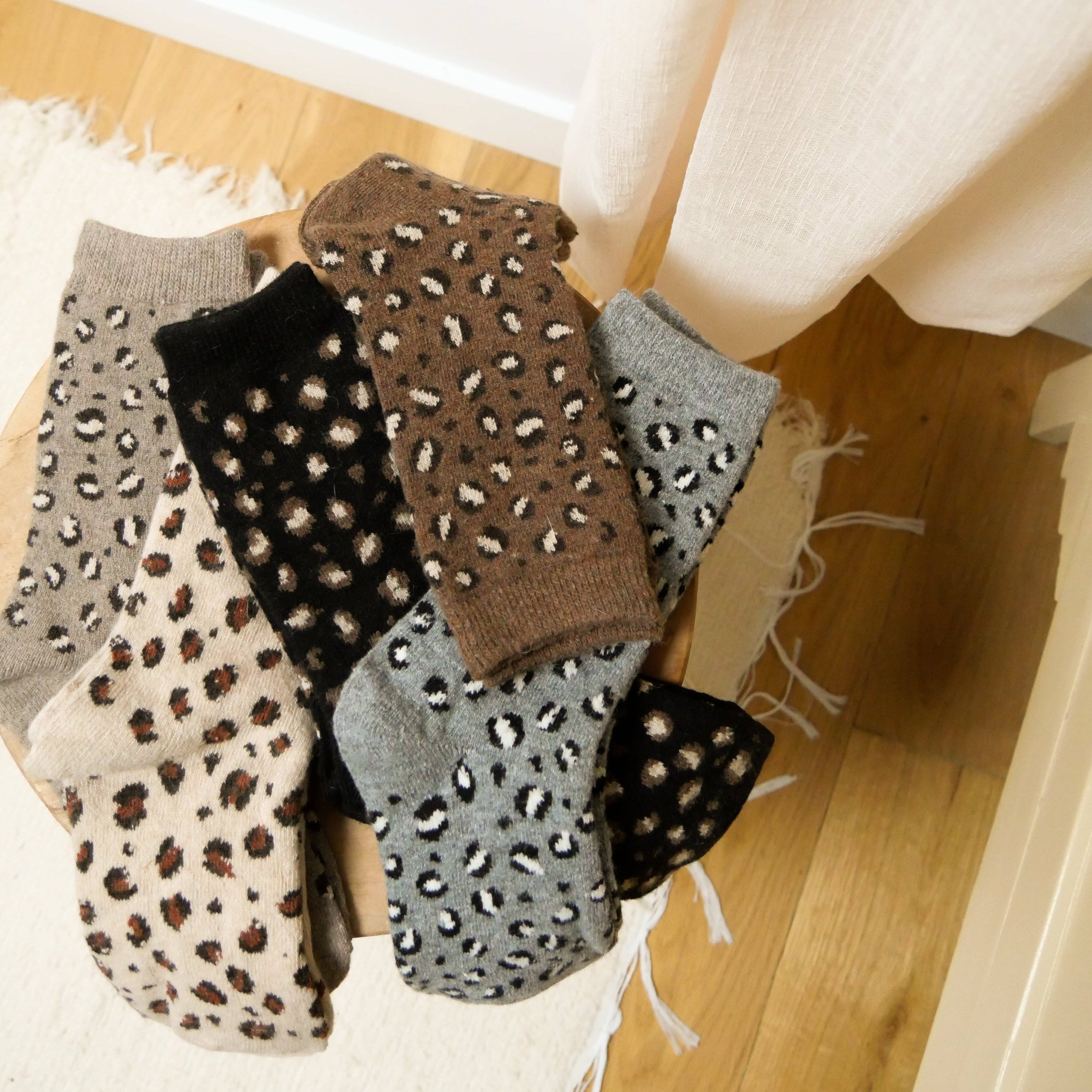 Gentil Coquelicot Paris – Großhandel Socken – Damen – Socken mit Leopardenmuster2