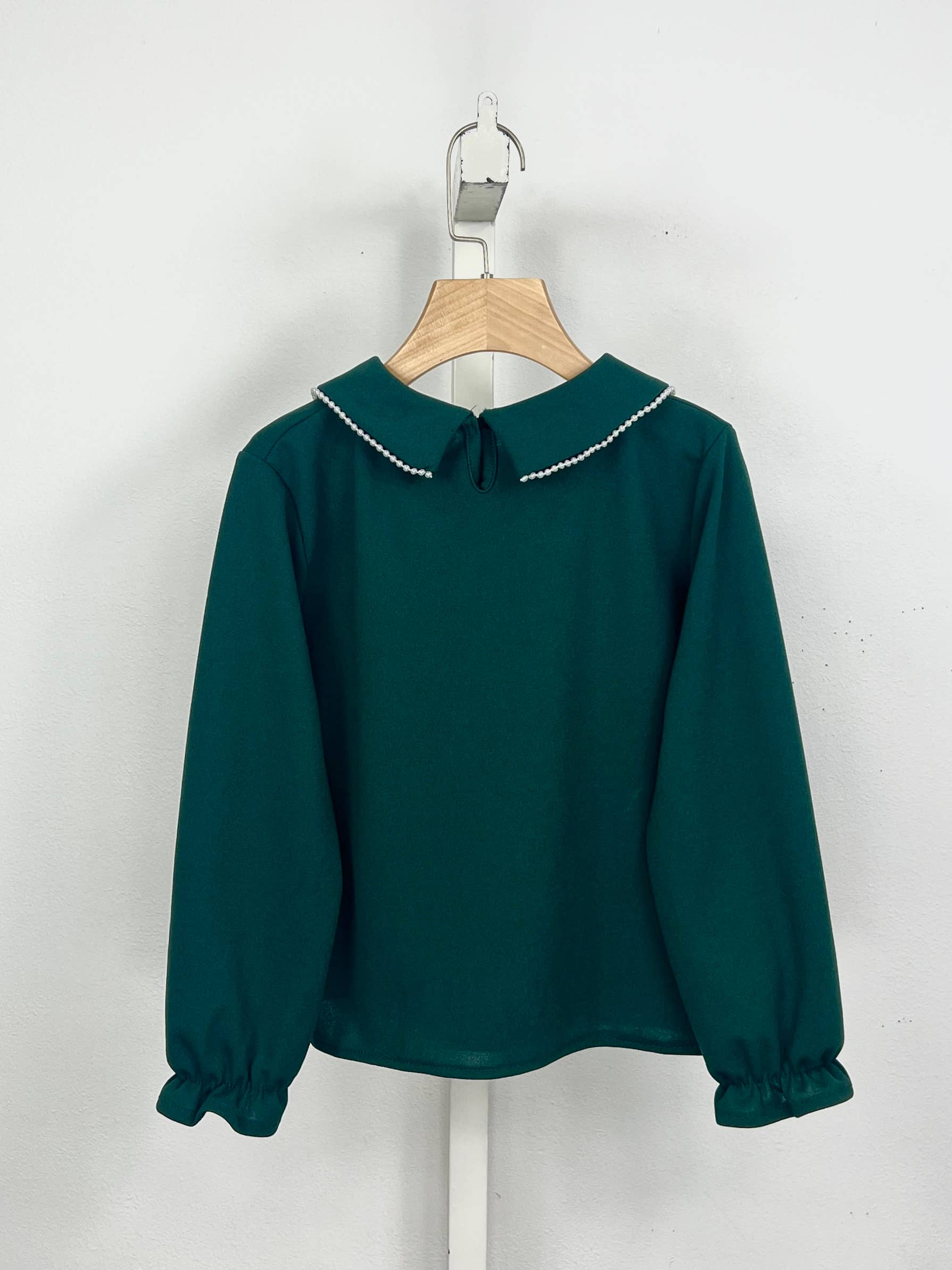 MINI MIGNON PARIS - Wholesale T-Shirt - Kids - Girls' long sleeve beaded claudine collar top1