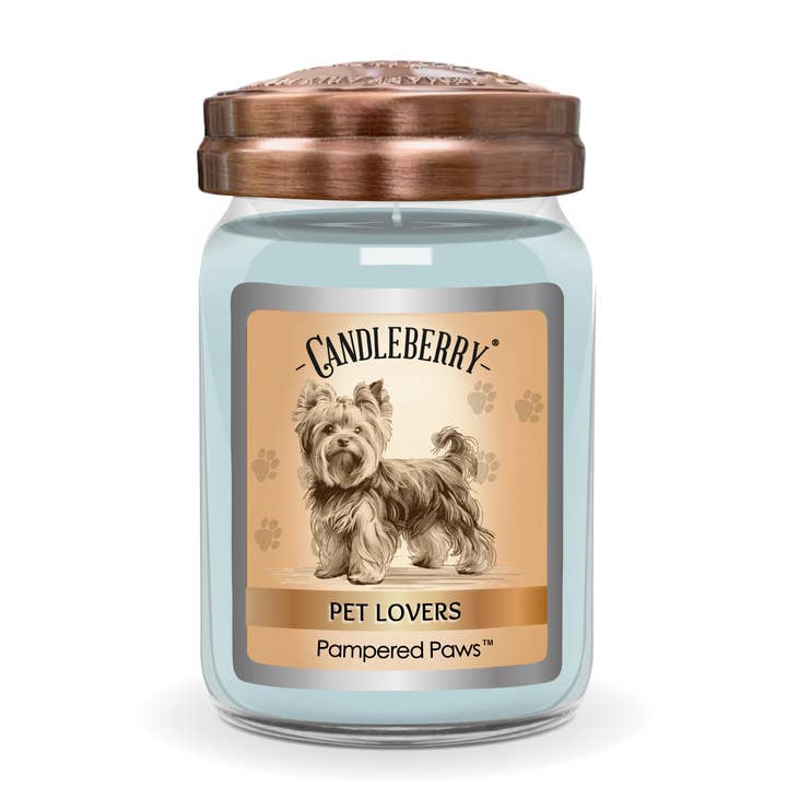 Pampered Paws - Large Jar Candle for wholesale by The Candleberry Candle Company