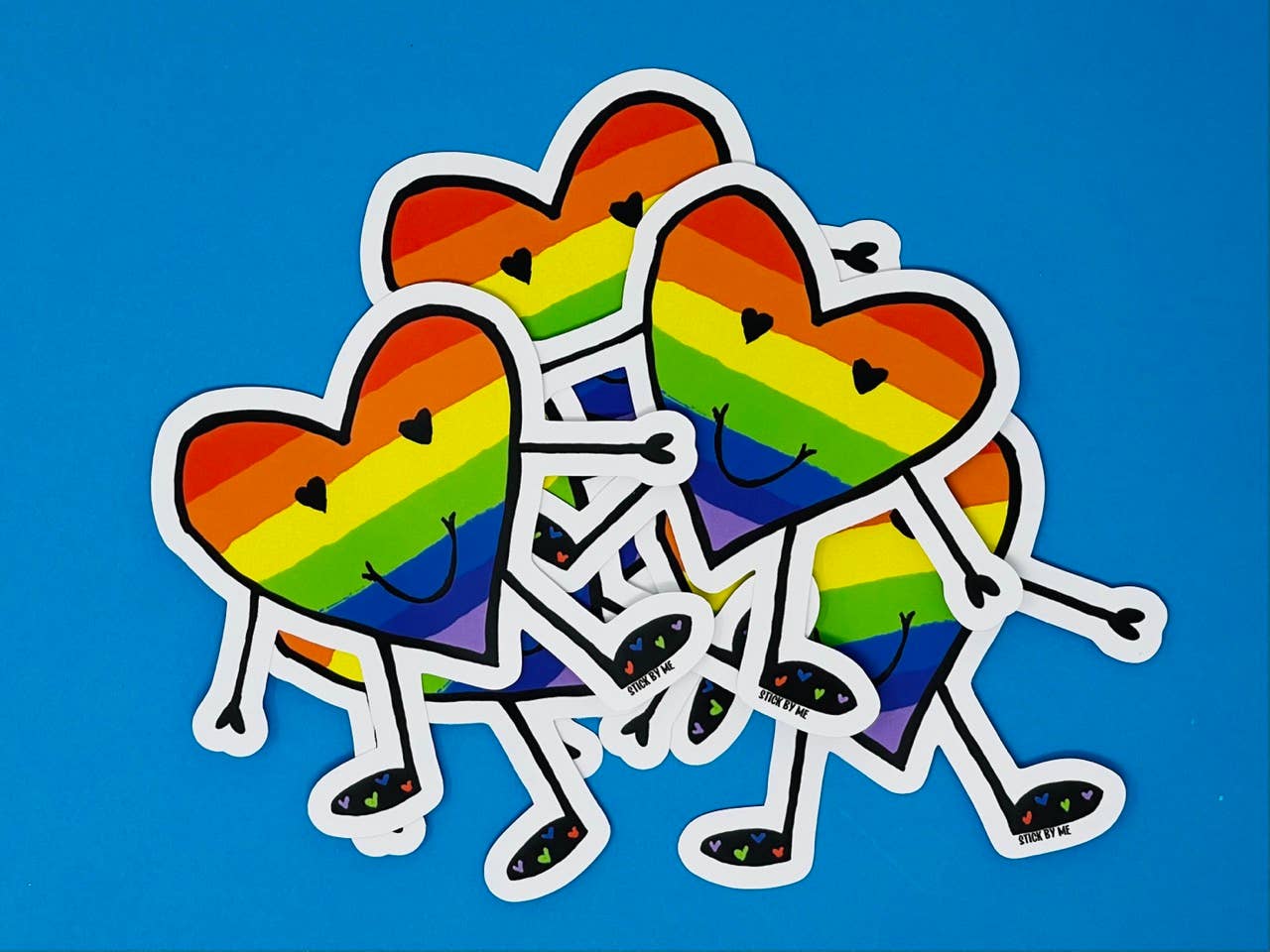 Stick by Me Stickers - Wholesale Sticker - Smiley Heart Sticker - Drawn by 9 year old Emmy3