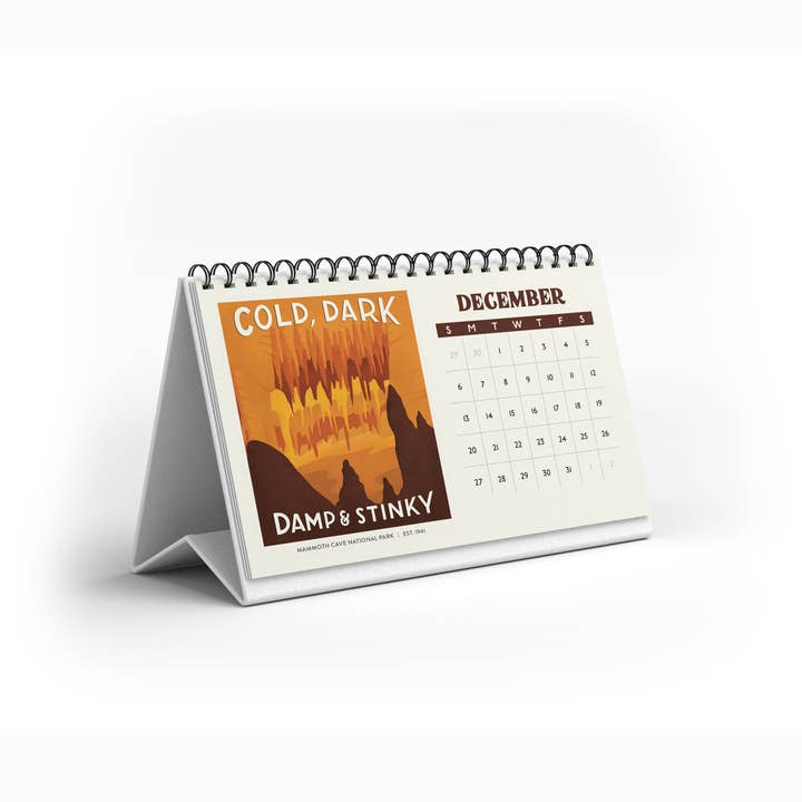 Amber Share | Subpar Parks - Wholesale Calendar - Subpar Parks 2026 Illustrated National Parks Desk Calendar12