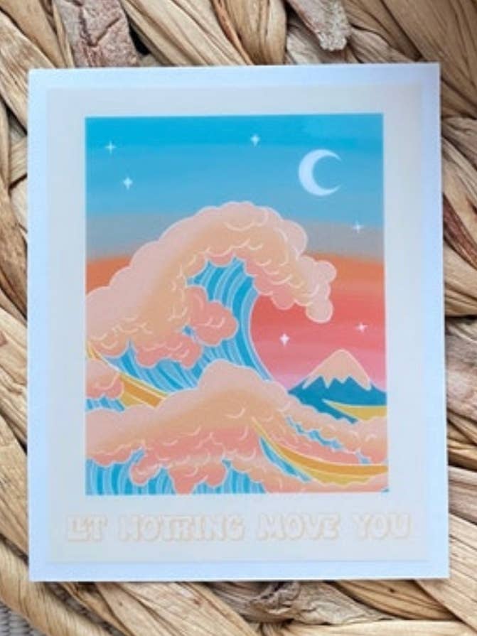 Let Nothing Move You Clear Sticker 2.44x3 in. for wholesale by taelormade