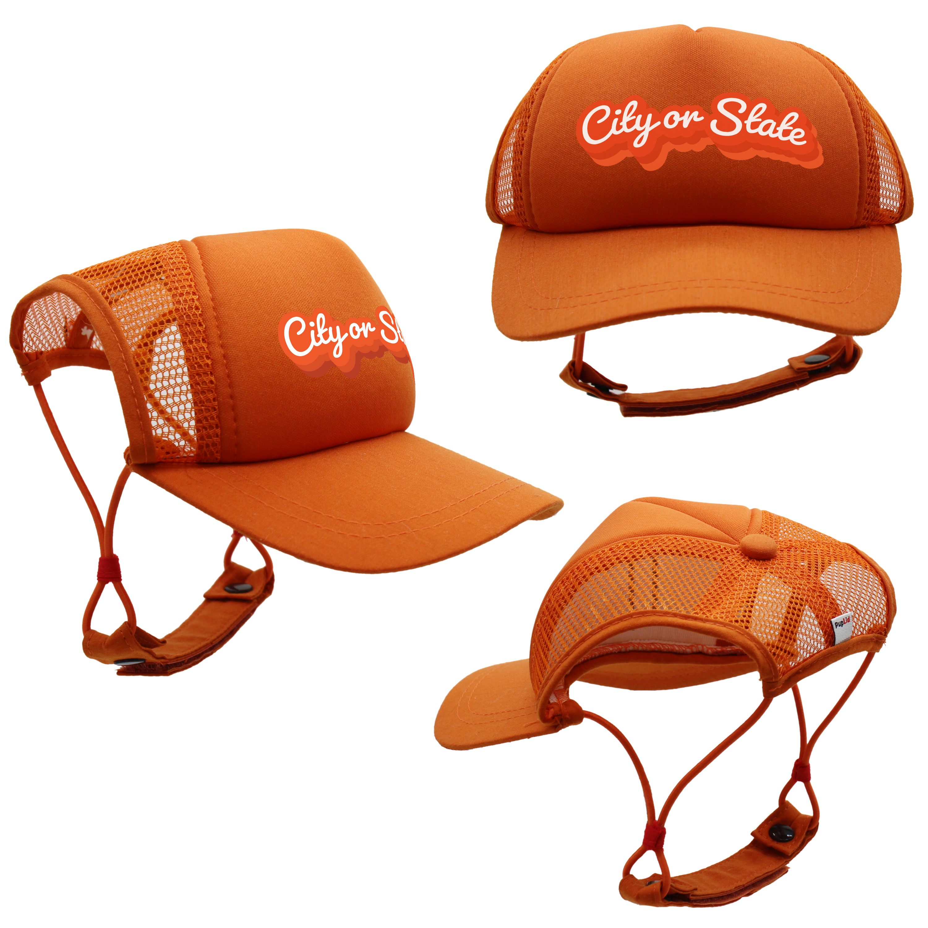 PupLid - Wholesale Pet Hat - Dog - Custom Retro Text | Trucker Hat for Dogs9