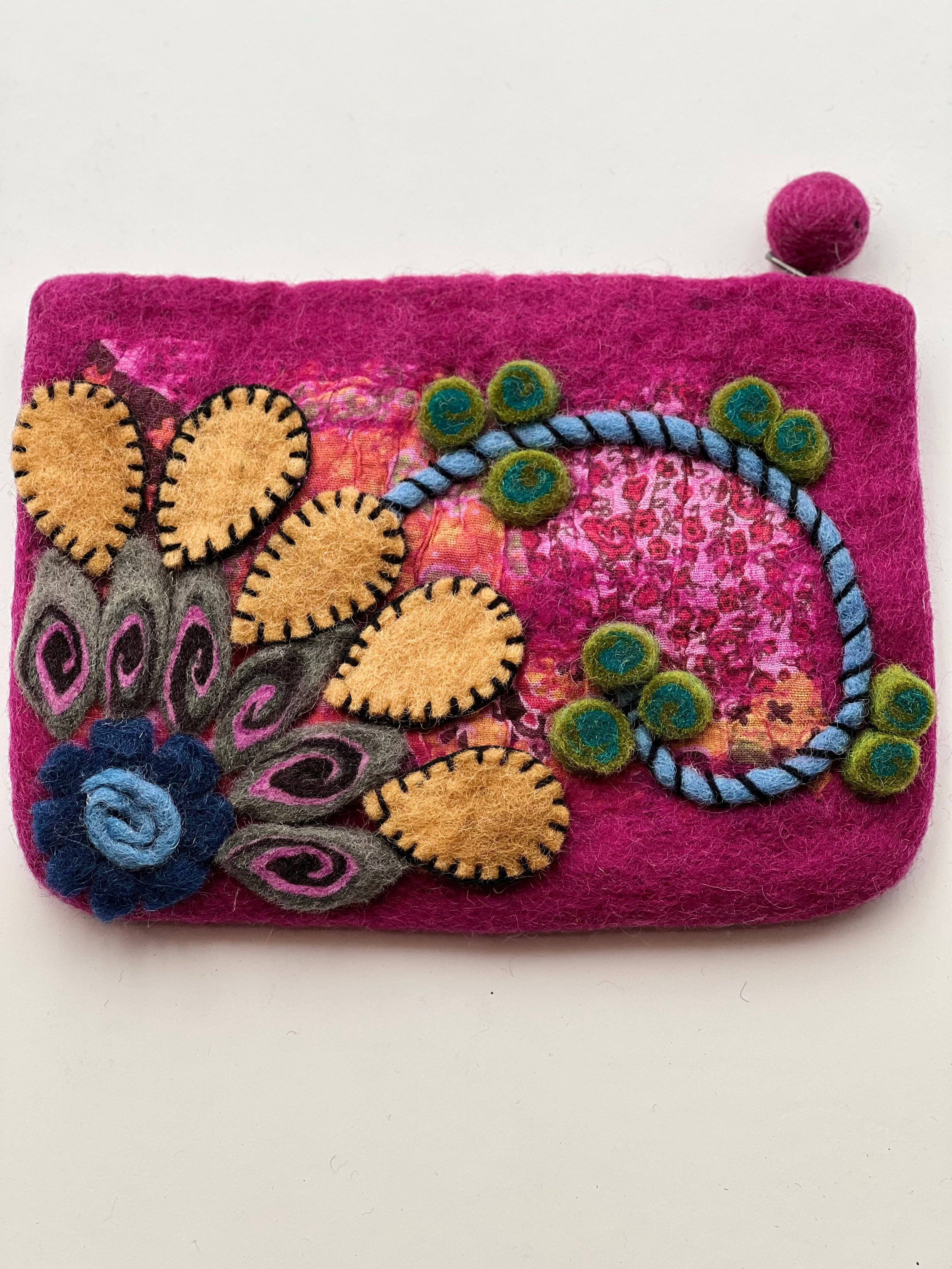 NURBU INC. – wholesale Coin purse – Women’s – Felted big purse with wool (CPB10) Set of 75