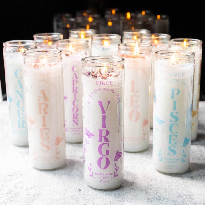 CIRCE – wholesale Votive candle – Zodiac Fixed Candle - 12 Zodiac Signs Available
