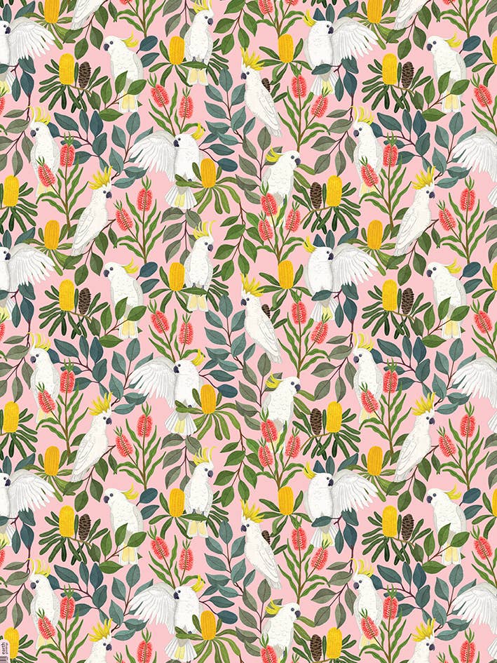 Papel de Embrulho Plano - Aussie Squawkers (Pack de 6) por atacado de Earth Greetings