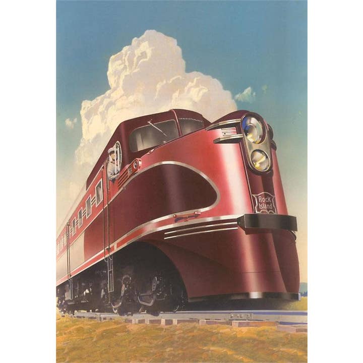 Found Image Press - Wholesale Magneet - Magnet RR-128 Voorkant van Gestroomlijnde Trein