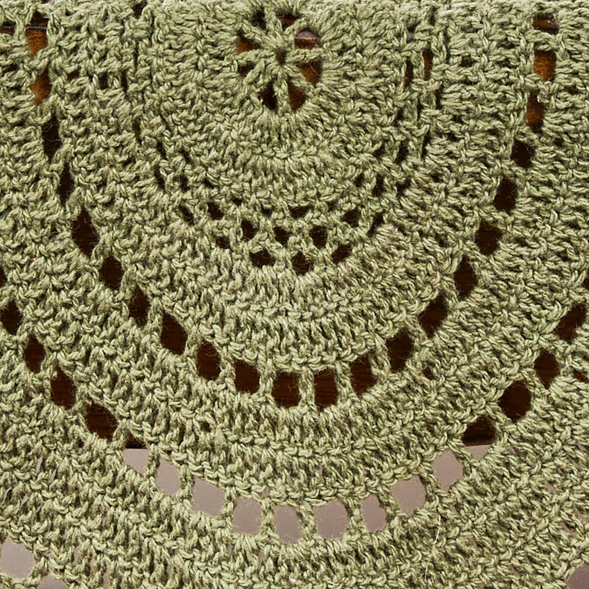 Split P - Wholesale Table Runner - Addison Crochet Table Runner 54" L - Matcha Green2
