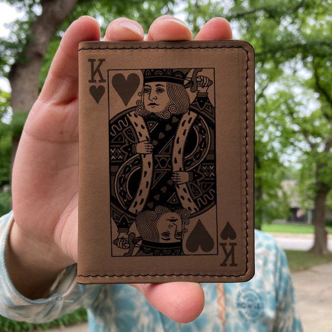 backerton - Wholesale Wallet - Men&#x27;s - King of Hearts - Printmaker Vert Bifold2