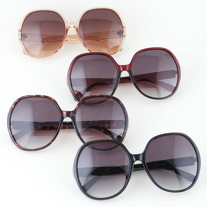 Oversized Modern Gradient Round Sunglasses for wholesale by 3AM BY H&D ACCESSORIES