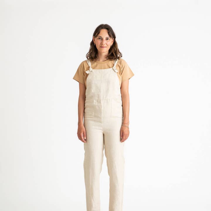 Linen Overall almond for wholesale by Matona
