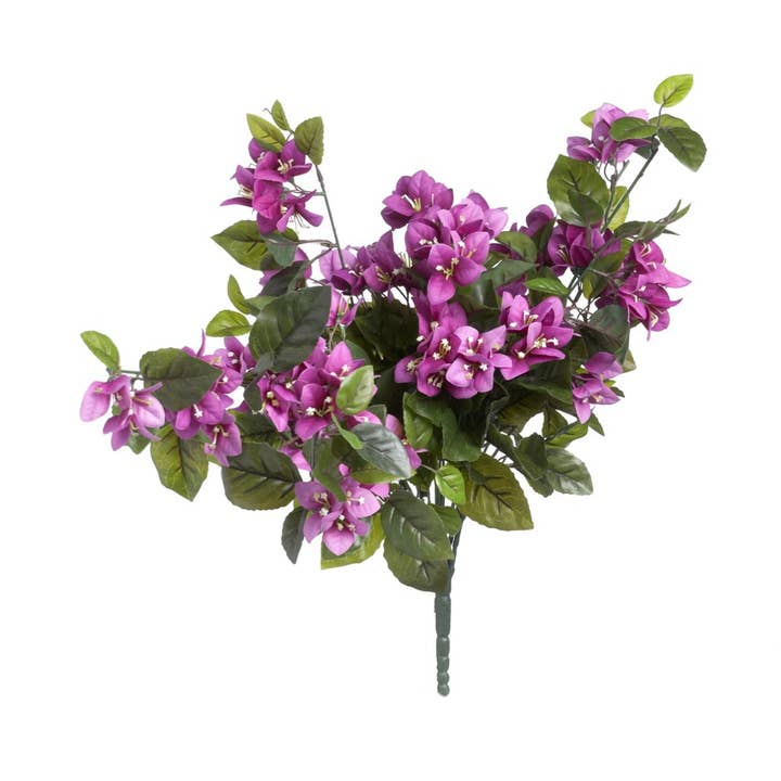 CMC Wholesale - Wholesale Artificial Flowers - UV Protected Hanging Bougainvillea 29" Bush x23 Purple