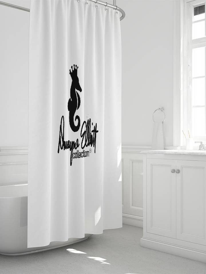 Dwayne Elliot Collection Black Rose Shower Curtain 72"x72" for wholesale by Dwayne Elliott Collection