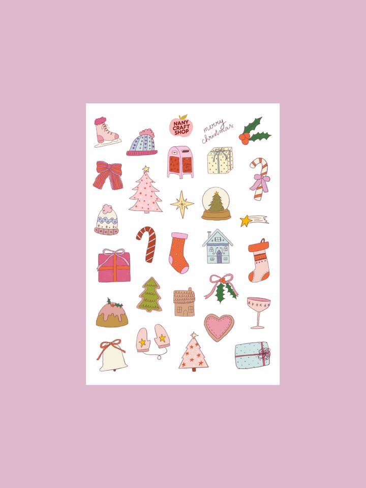 Kerststickervel A5 🎄 voor wholesale door Nany Craft Shop