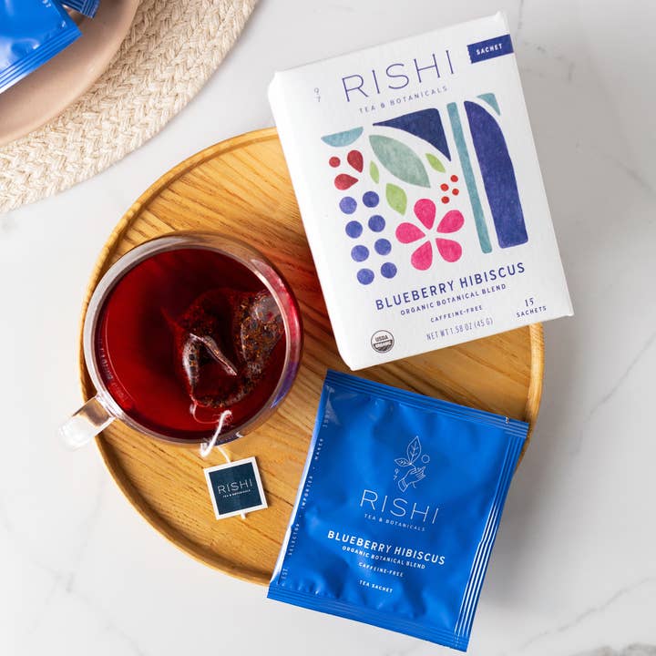 Rishi Tea & Botanicals - Wholesale Tea Bags - Blueberry Hibiscus Organic Herbal Tea Sachets