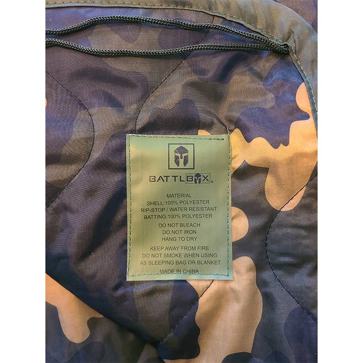BattlBox - Wholesale Poncho - Unisex - Camo Woobie Bubbie Military Poncho Liner Blanket Camping