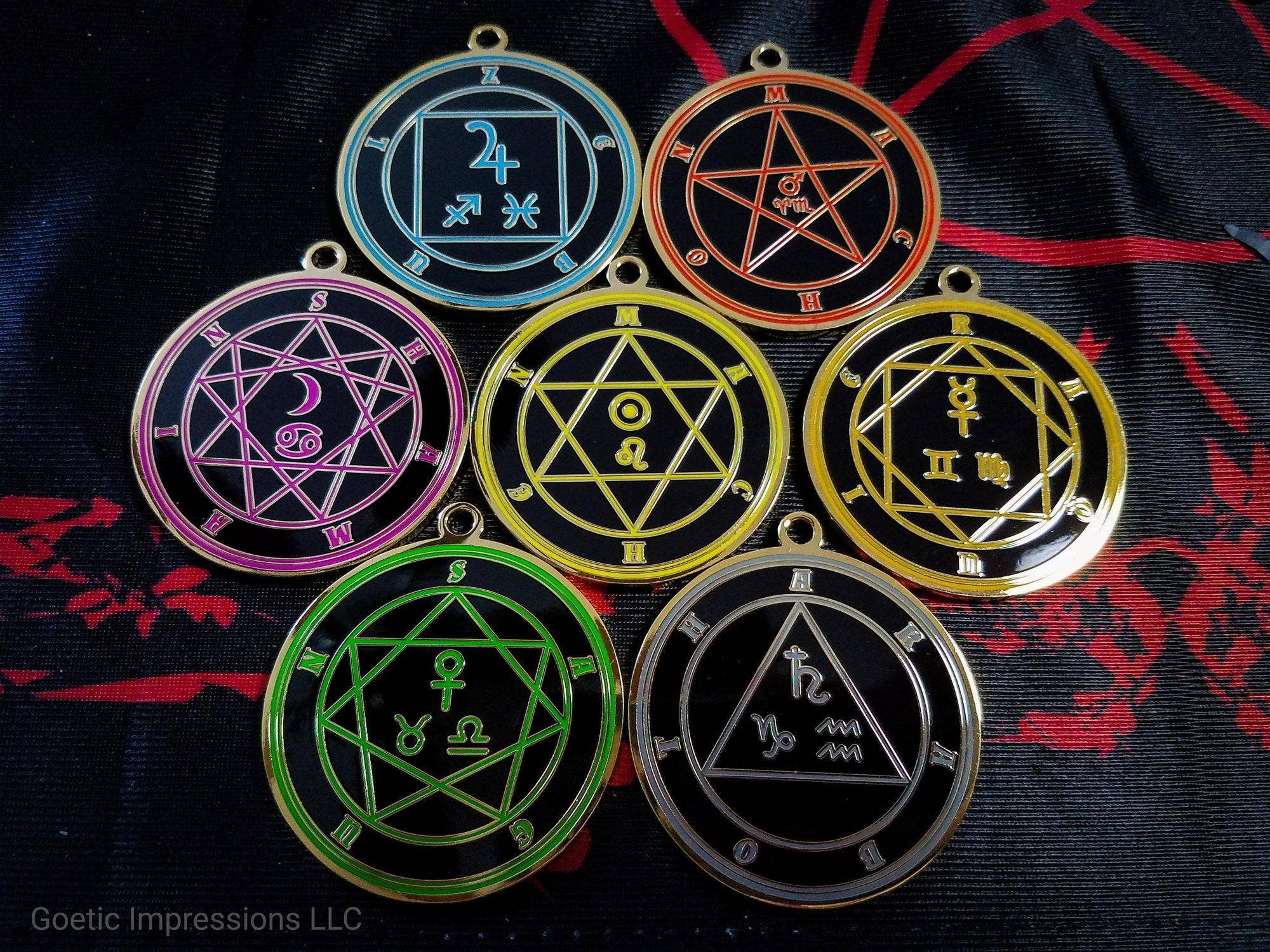 Goetic Impressions - Wholesale Individual Charm/Pendant - Archangel Cassiel Sigil Pendant6