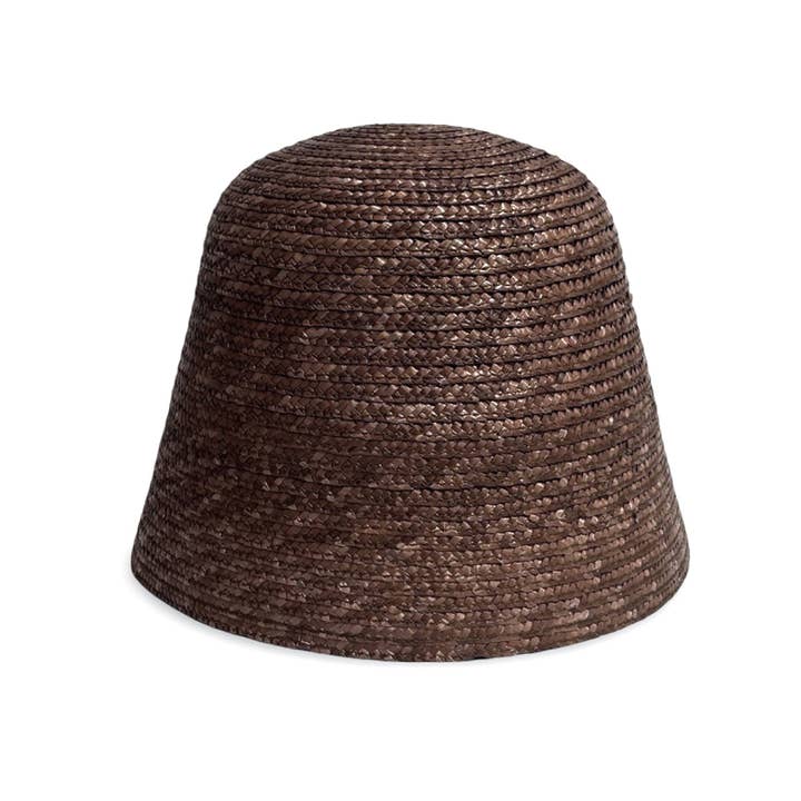 Woven Straw Lamp Bucket Hat for wholesale by London Atelier Byproduct