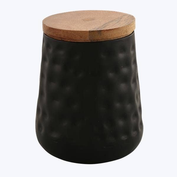 Metal Canister W/ Wood Lid for wholesale by Young's