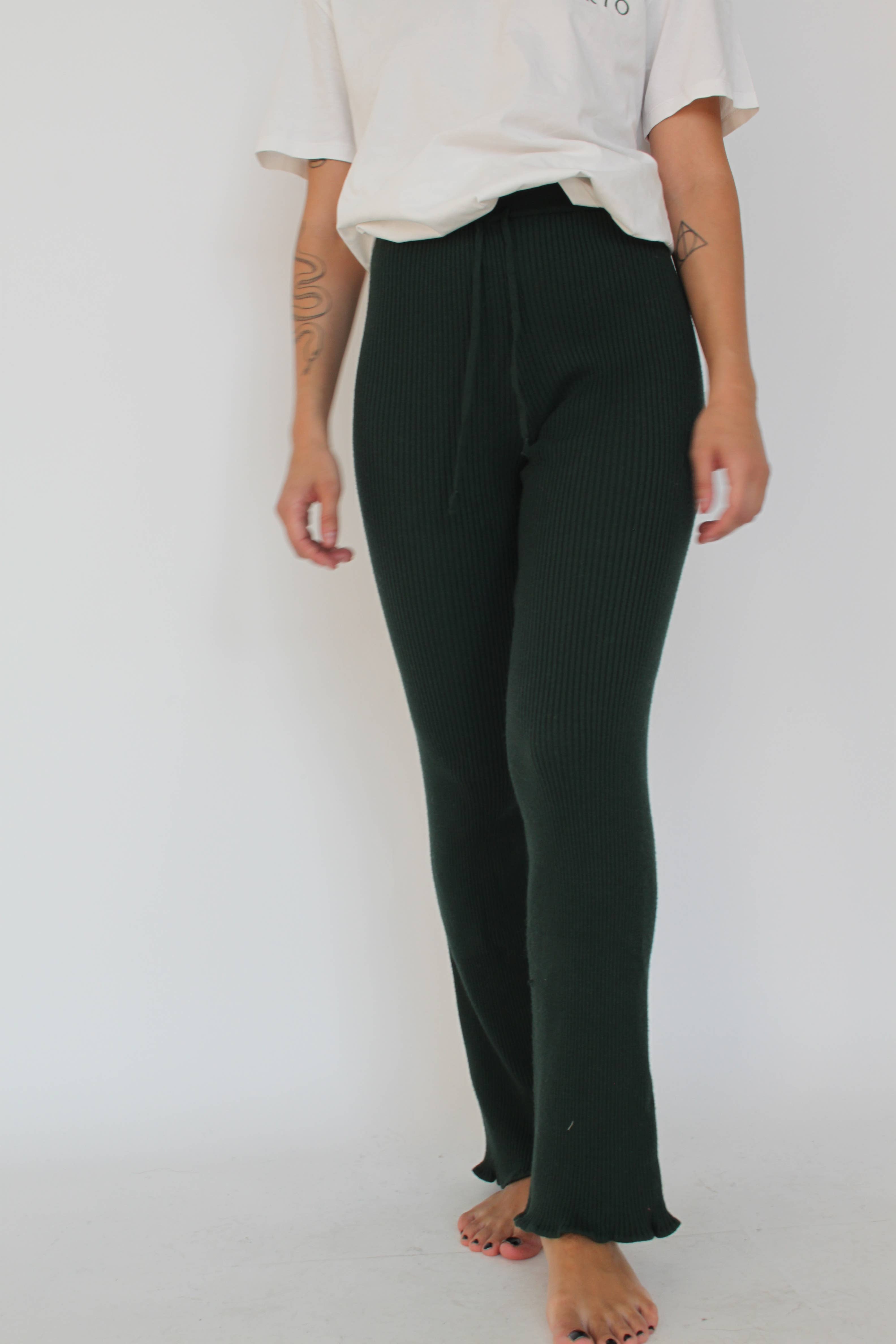 Darkgreen Lavanda Pants - Ultra soft knit pants for wholesale on Faire1