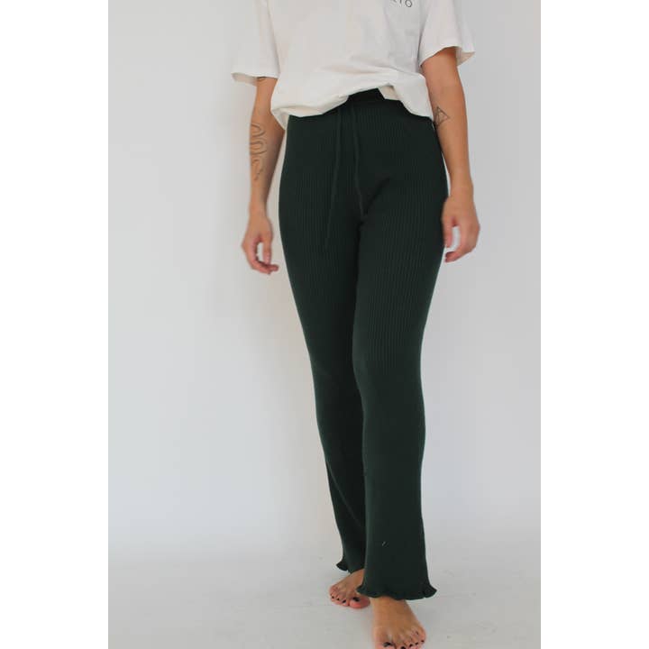 Darkgreen Lavanda Pants - Ultra soft knit pants for wholesale on Faire1
