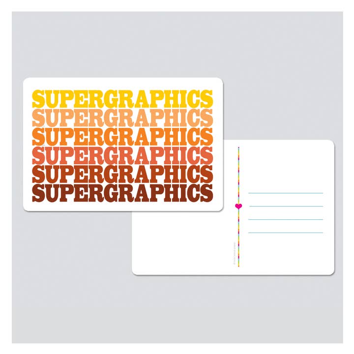 Rock Scissor Paper - Wholesale Postcard - Personalized City Postcard - Supergraphics repeat name drop1