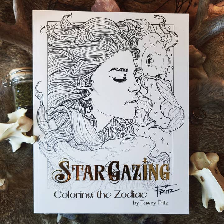 Tawny Fritz Art - Wholesale Coloring Book - Adult - Stargazing: Coloring the Zodiac ✨ Coloring Book ✨