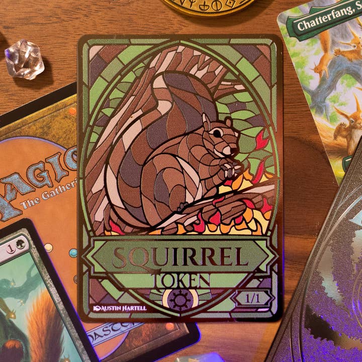 Jeton MTG en métal - Écureuil pour la vente par Dungeon Artist