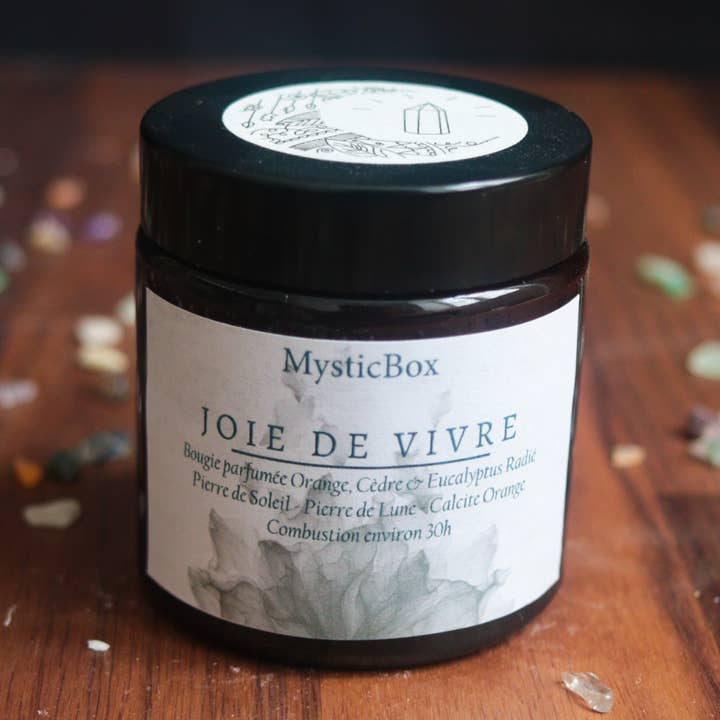 Bougie "Joie de vivre" pour la vente par MysticBox