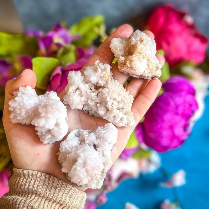 Mandala Gems – Engroshandel Spirituelle sten og krystaller – Krystalliserede lyserøde kvarts klynger, SJÆLDNE rosenkvarts klynger fra Tata Marokko11