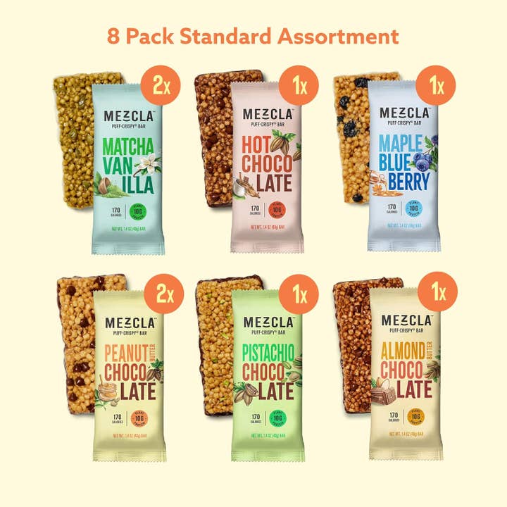 Mezcla - Wholesale Snack Bar - Variety 8 Bar Pack ($1.73 / Bar)