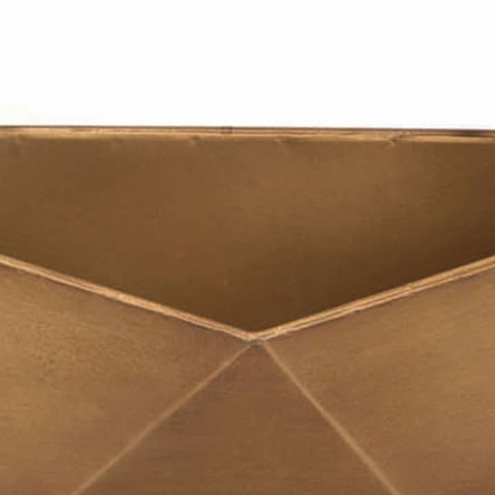 Foreside Home & Garden - Wholesale Plant Pot - SALE - Bronze Geometric Metal Wall Planter Pot1