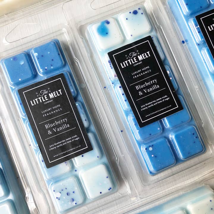 Blueberry & Vanilla Wax Melt Bar for wholesale by The Little Melt Company